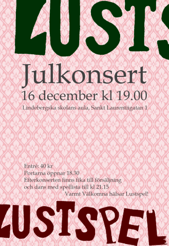 Julkonsert Lustspel